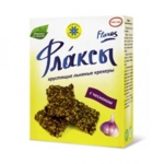 Льняные Хрустящие Крекеры "С Чесноком" Флаксы "Компас Здоровья" 150г